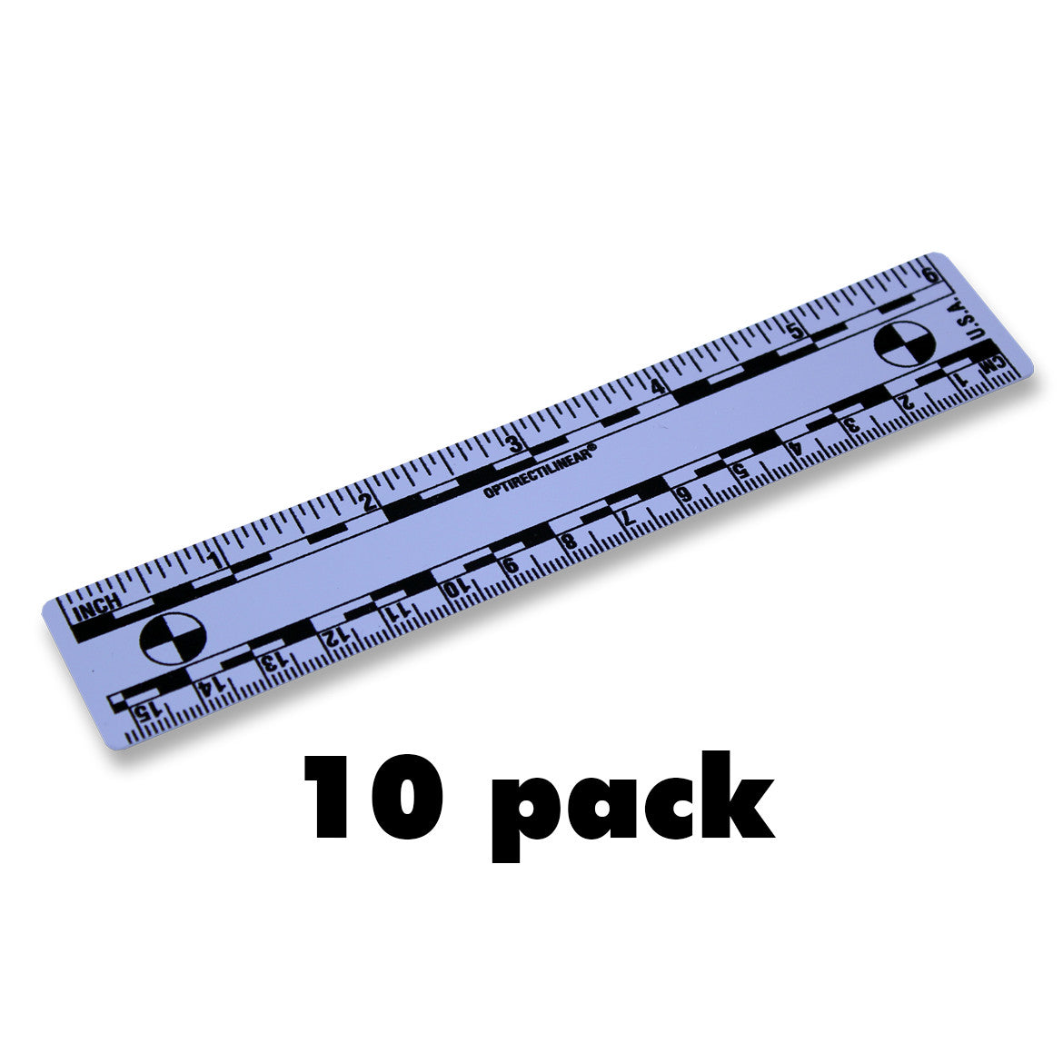 6" Long, Plastic - Reads Fractional and Metric - Packs of 10 image