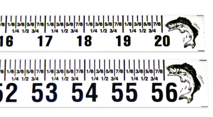 Big Fish Adhesive Backed Ruler Set – Clear - 2 Rulers - 20" Long and 56" Long – Left to Right