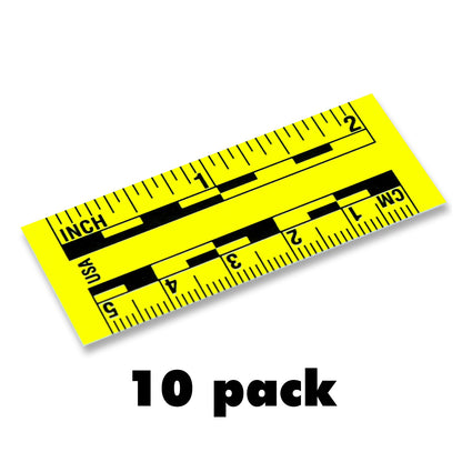 2" Long, Plastic - Reads Fractional and Metric - Packs of 10 image