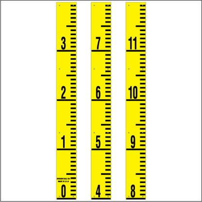 Staff Gauge - Inch and Foot Engineer Style - 5 Inch Wide - IFXW image