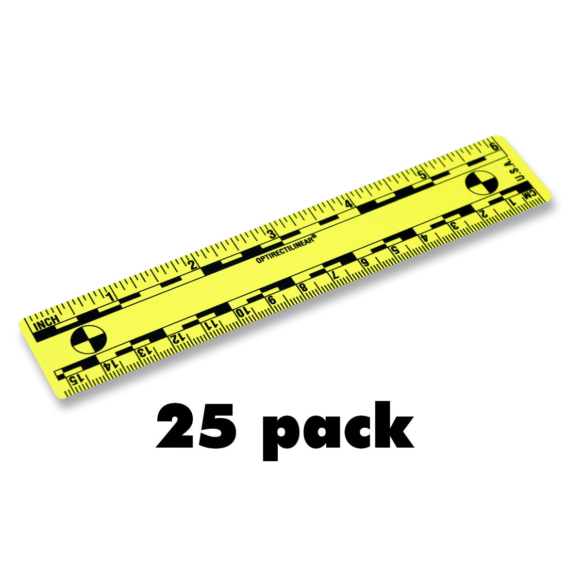 6" Long, Adhesive Backed - Reads Fractional and Metric - Packs of 25 image