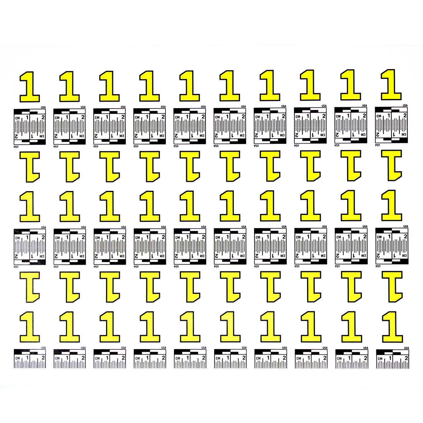 Number Set (0 to 9) - 10 Sheets of Labels image 1