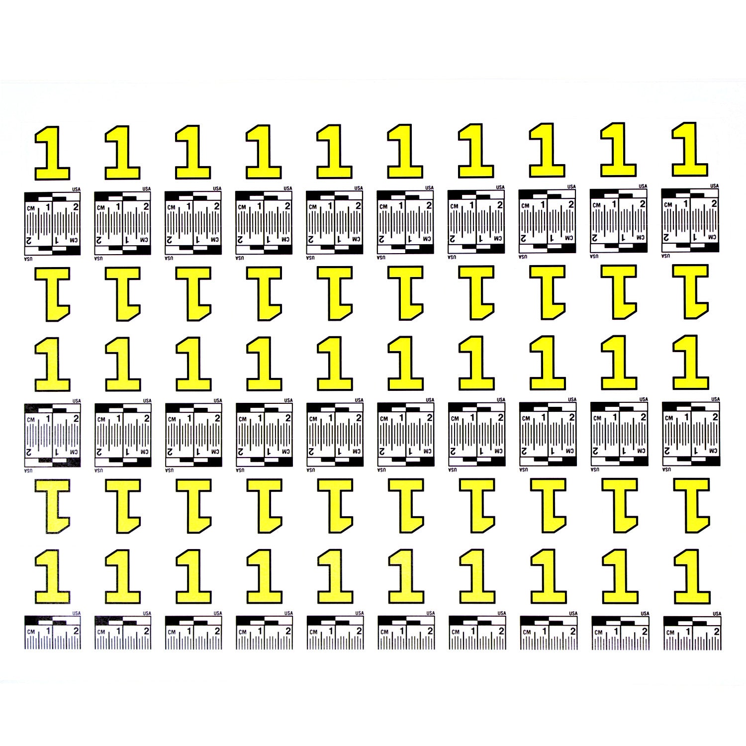 Number Set (0 to 9) - 10 Sheets of Labels image 1