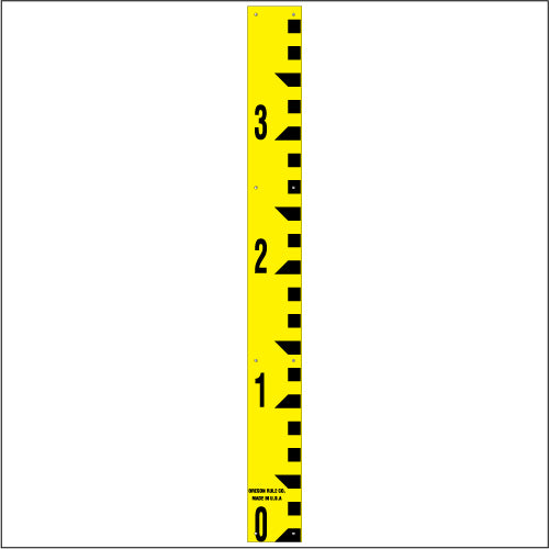 Staff Gauge - Tenth of Foot Surveyor Style - 5 Inch Wide - TFSS image