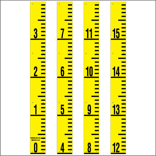 Staff Gauge - Tenths of Foot Engineer Style - 5 Inch Wide - TFXW image
