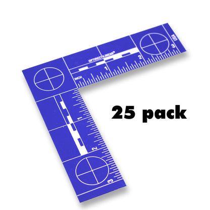 Adhesive Backed - Fractional - Reads 3" x 3" - Packs of 25 - Blue image