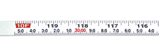 Metal Adhesive Backed Ruler – 1/2 Inch Wide X 3 Meters (10 Feet) Long – Right to Left – Fractional/Metric – 1/16” and 1mm Grads