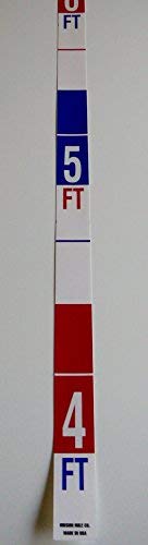 Oregon Rule Co. Security Height Rule Fractional 3'9" to 7' Red and Blue Graphics