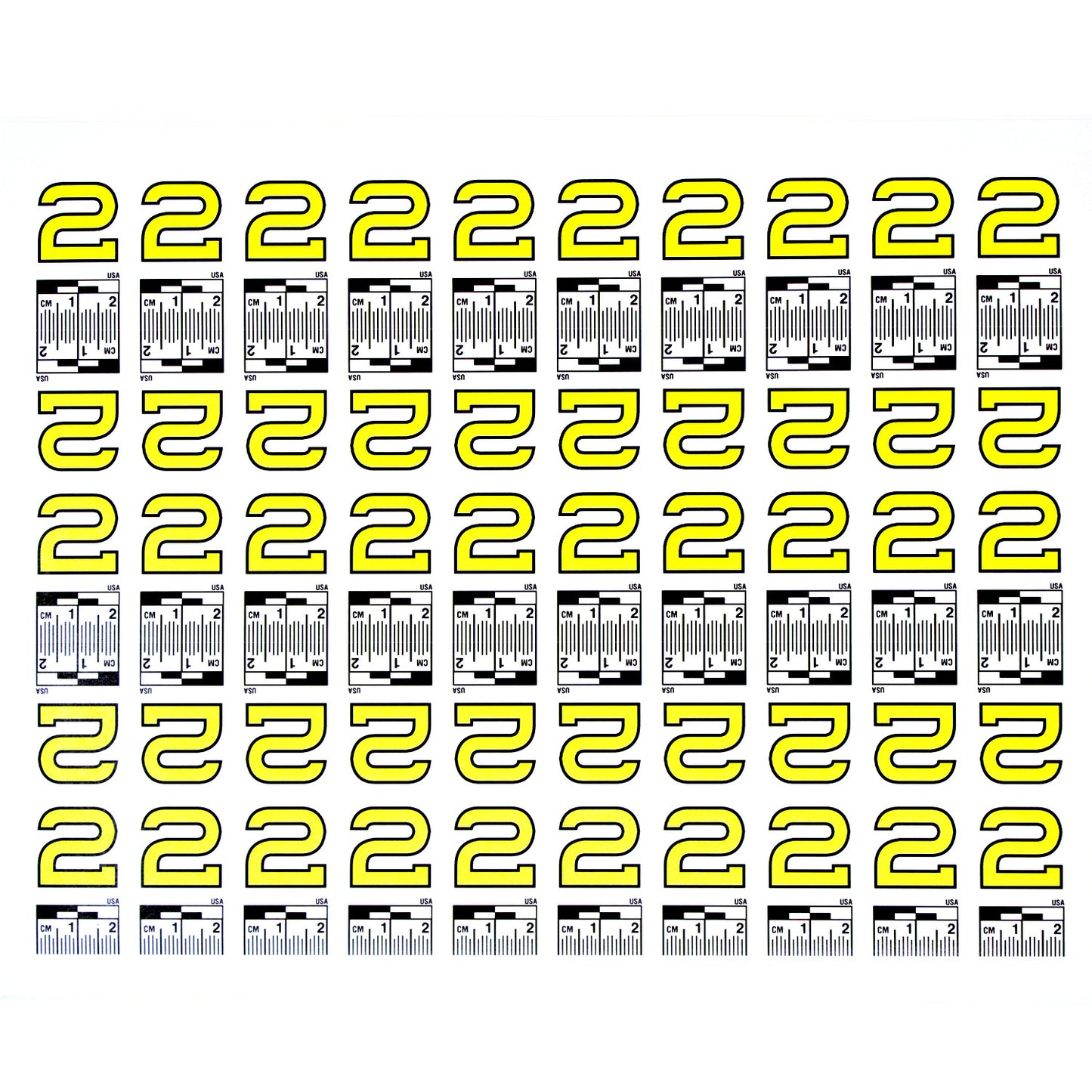 Number Set (0 to 9) - 10 Sheets of Labels image 2