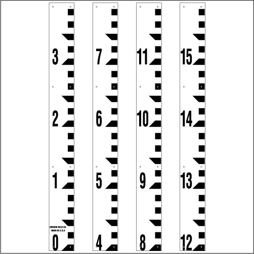 Staff Gauge - Tenth of Foot Surveyor Style - 5 Inch Wide - TFSS image