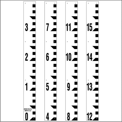 Staff Gauge - Tenth of Foot Surveyor Style - 5 Inch Wide - TFSS image