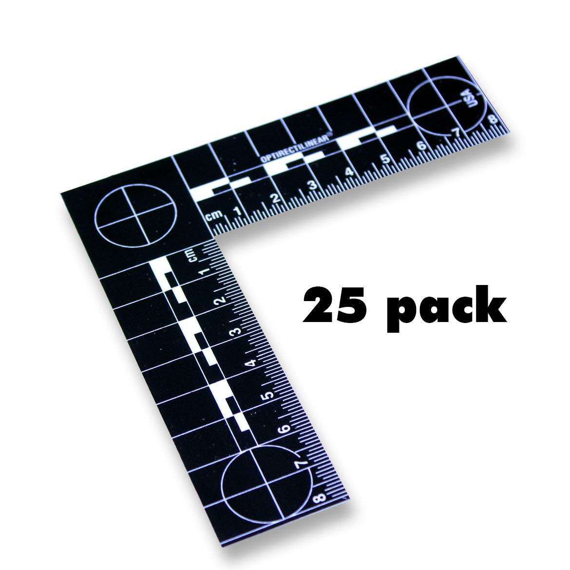 Adhesive Backed - Metric - Reads 8cm x 8cm - Packs of 25 - Black image