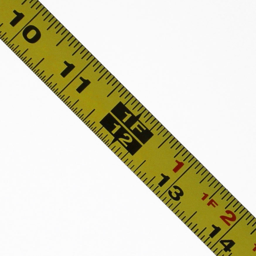 0.75 " Wide - "3/4FY" - Fractional Adhesive Metal Ruler - 1/16" Graduations image 0