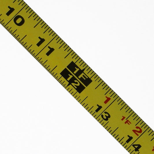 0.75 " Wide - "3/4FY" - Fractional Adhesive Metal Ruler - 1/16" Graduations image 0