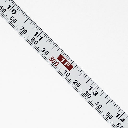 0.5 " Wide - "1/2FMW" - Fractional/Metric Adhesive Metal Ruler - 1/16" and 1mm Graduations image 0