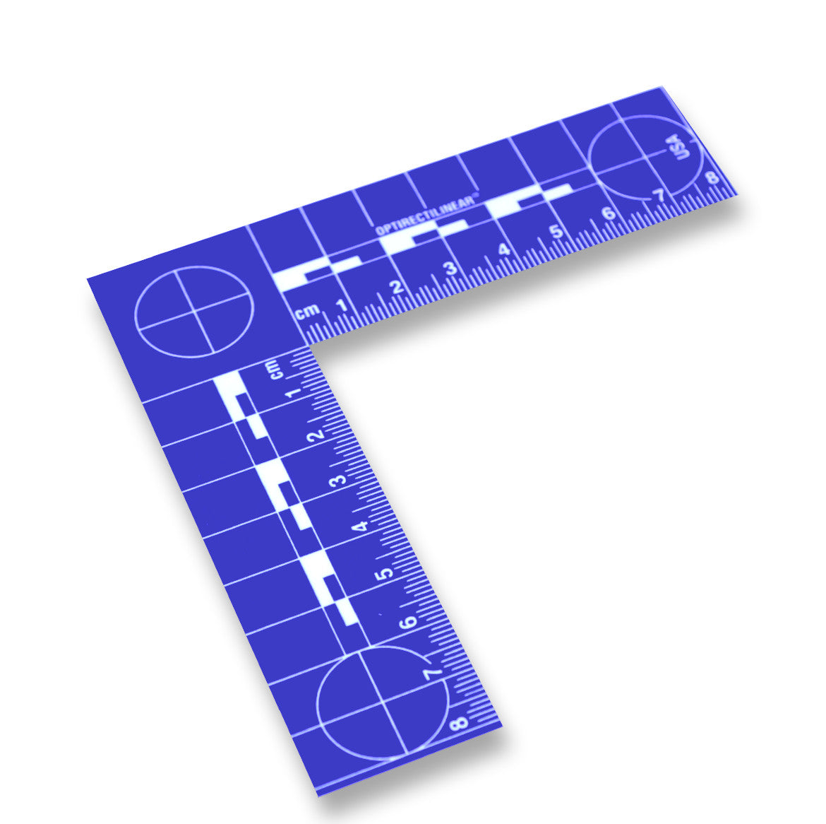 Plastic - Metric - Reads 8cm x 8cm - Blue image