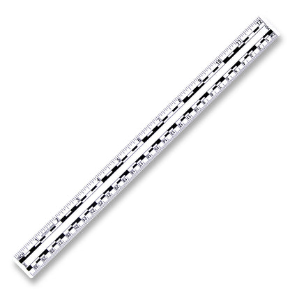 12 Inches / 30cm Long - 50 Rulers per Roll image 1