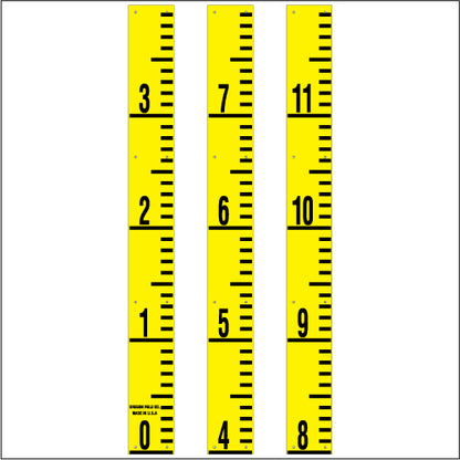 Staff Gauge - Tenths of Foot Engineer Style - 5 Inch Wide - TFXW image