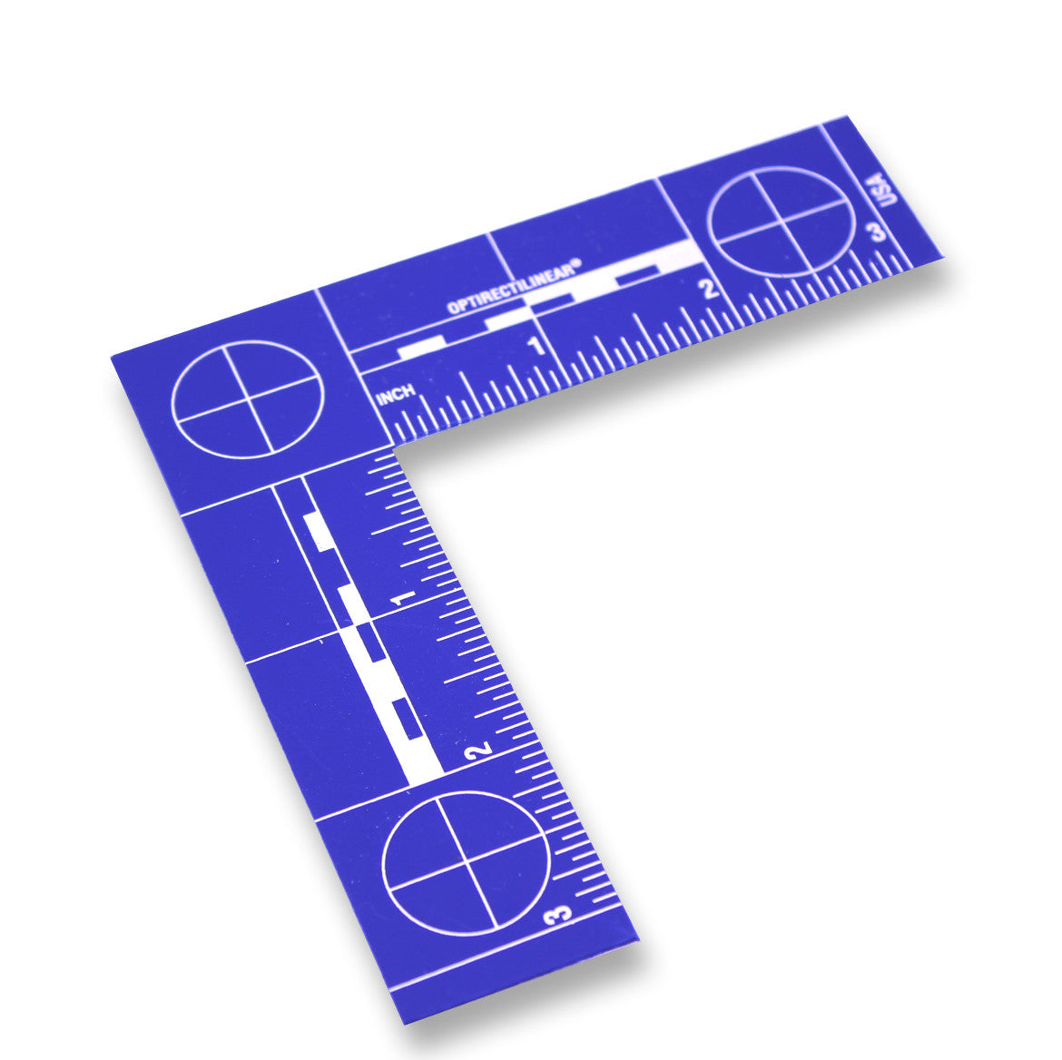 Plastic - Fractional - Reads 3" x 3" - Blue image