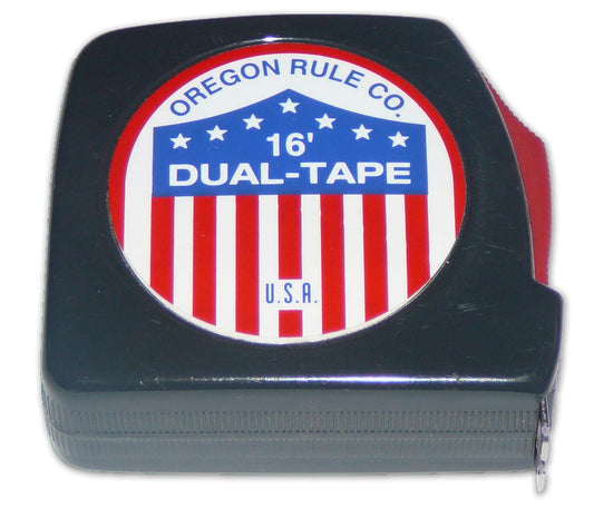 Measuring Tape – 3/4 Inch Wide X 16 Foot Long – Dual Directional – Power Return – Fractional – 1/16” Grads