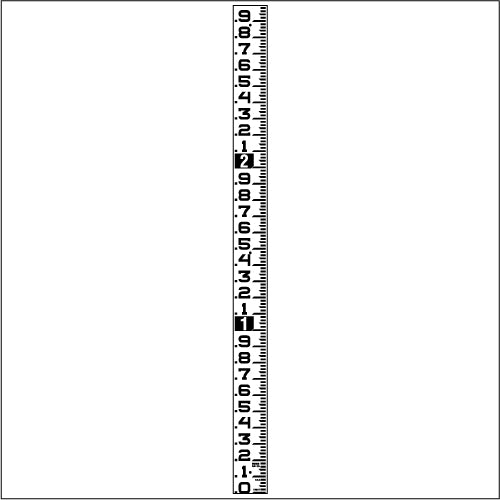Superior Staff Gauge - Hundredths of Foot - 2.5 Inch Wide - SSGST - 0FT to 3FT (36") - 1 Piece image