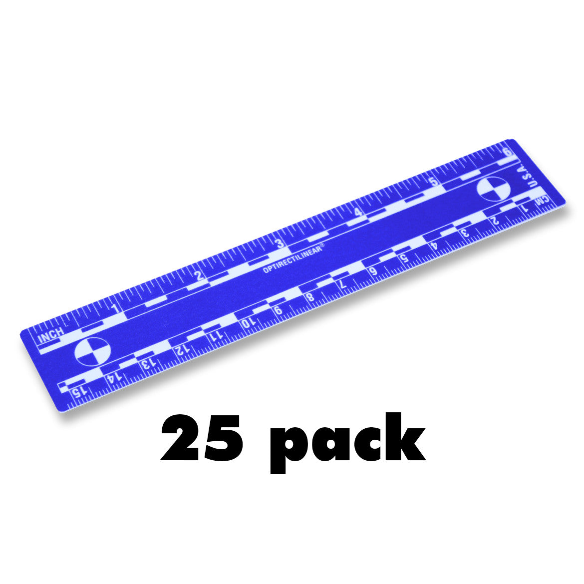 6" Long, Adhesive Backed - Reads Fractional and Metric - Packs of 25 image