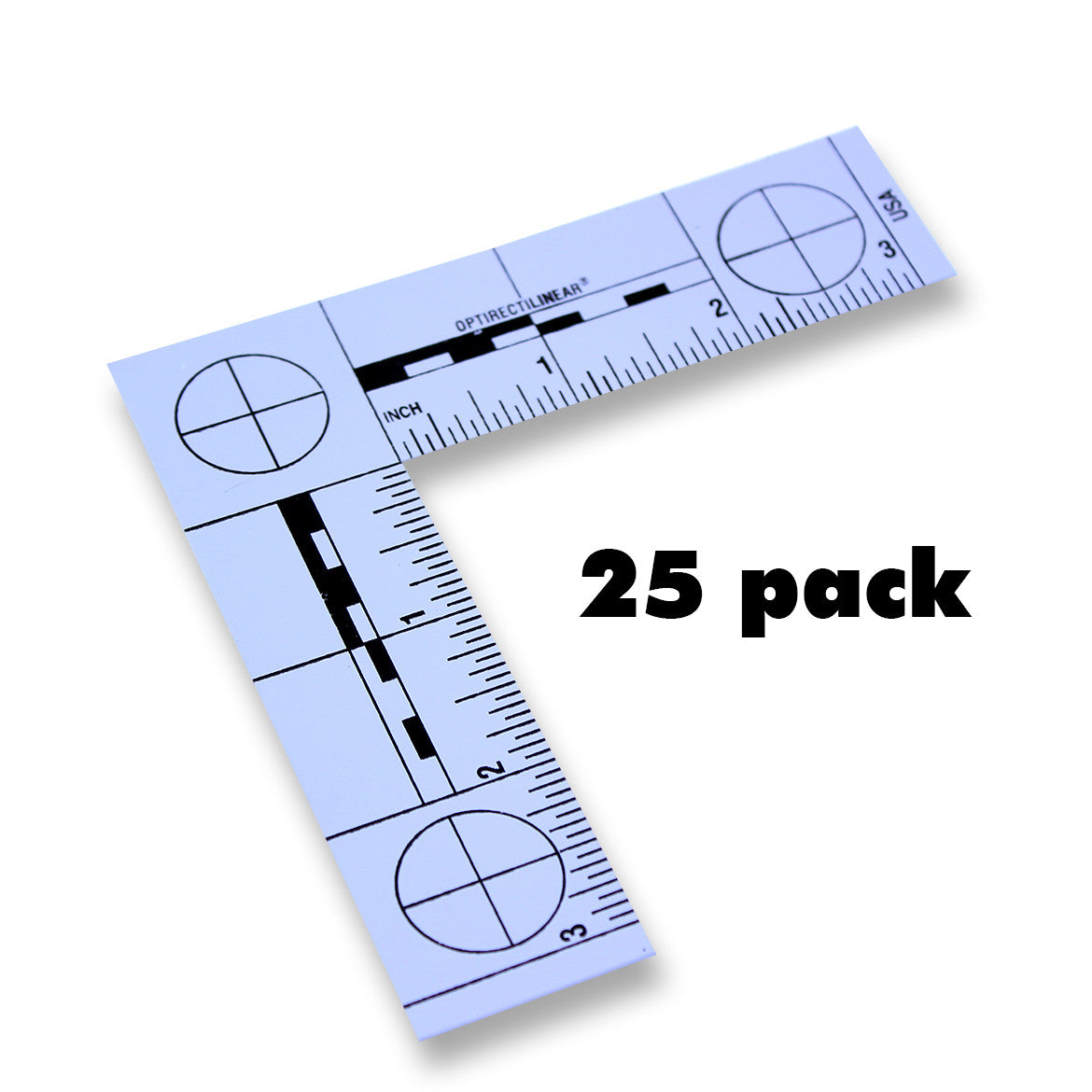 Adhesive Backed - Fractional - Reads 3" x 3" - Packs of 25 - Gray image