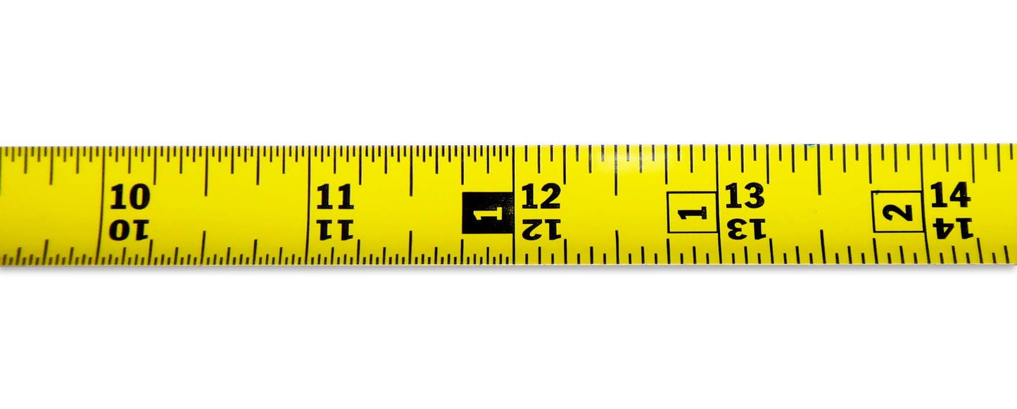 Measuring Tape – 3/4 Inch Wide X 16 Foot Long – Dual Directional – Power Return – Fractional – 1/16” Grads