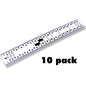 Two Sided Plastic Rulers - 10 Packs - 18cm image