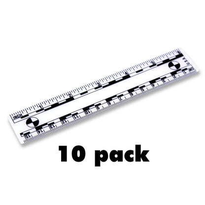 6" Long, Plastic - Reads Fractional and Metric - Packs of 10 image