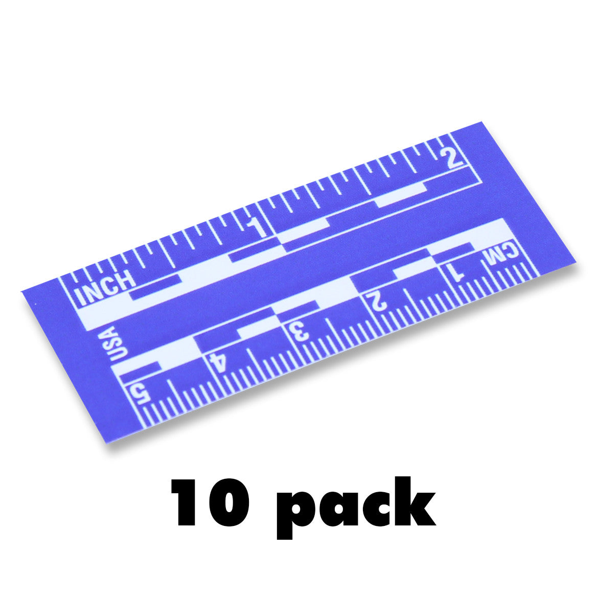 2" Long, Plastic - Reads Fractional and Metric - Packs of 10 image