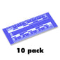 2" Long, Plastic - Reads Fractional and Metric - Packs of 10 image