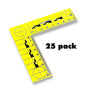 Adhesive Backed - Metric - Reads 8cm x 8cm - Packs of 25 - Yellow image
