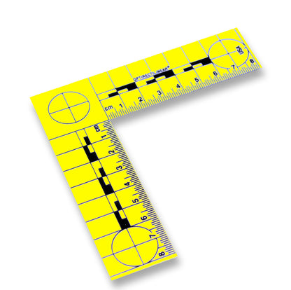 Plastic - Metric - Reads 8cm x 8cm - Yellow image
