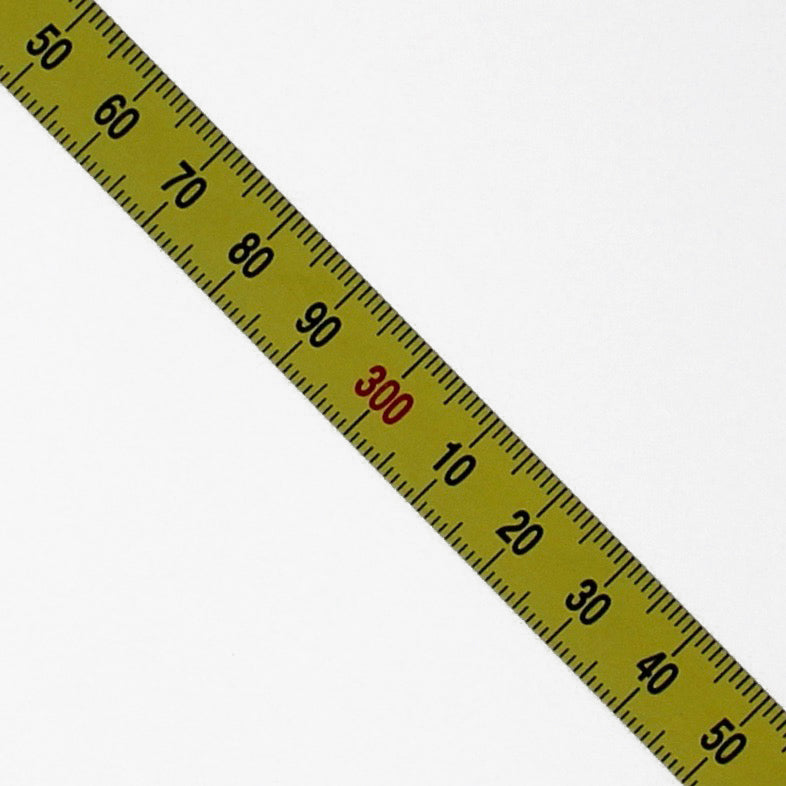 0.5 " Wide - "1/2MY" - Metric Adhesive Metal Ruler - 2 Meters Long - 1mm Graduations image 0