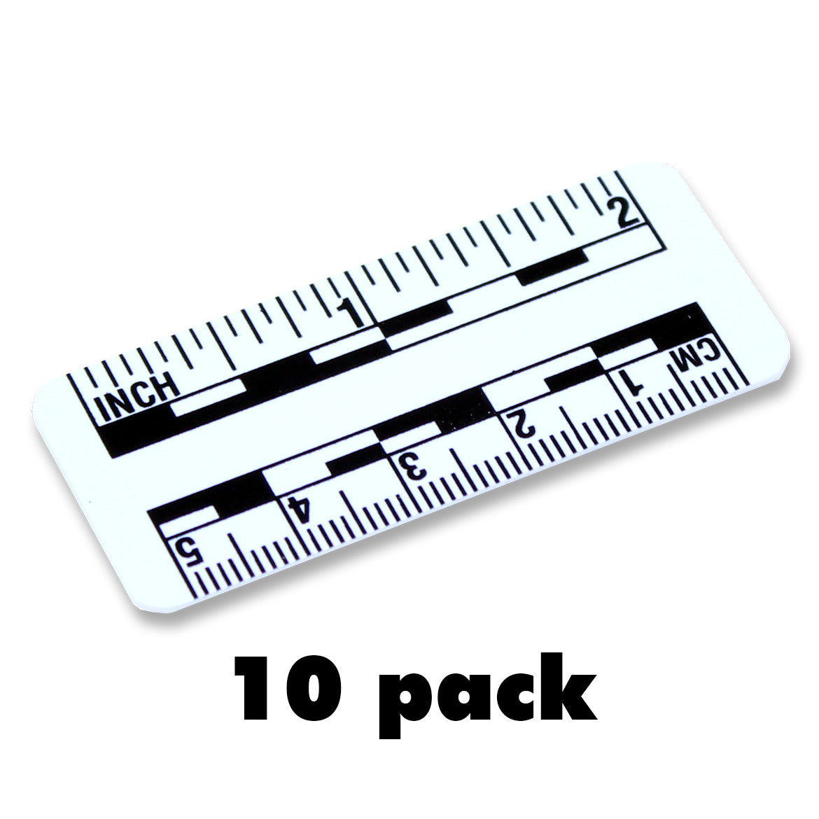 2" Long, Plastic - Reads Fractional and Metric - Packs of 10 image