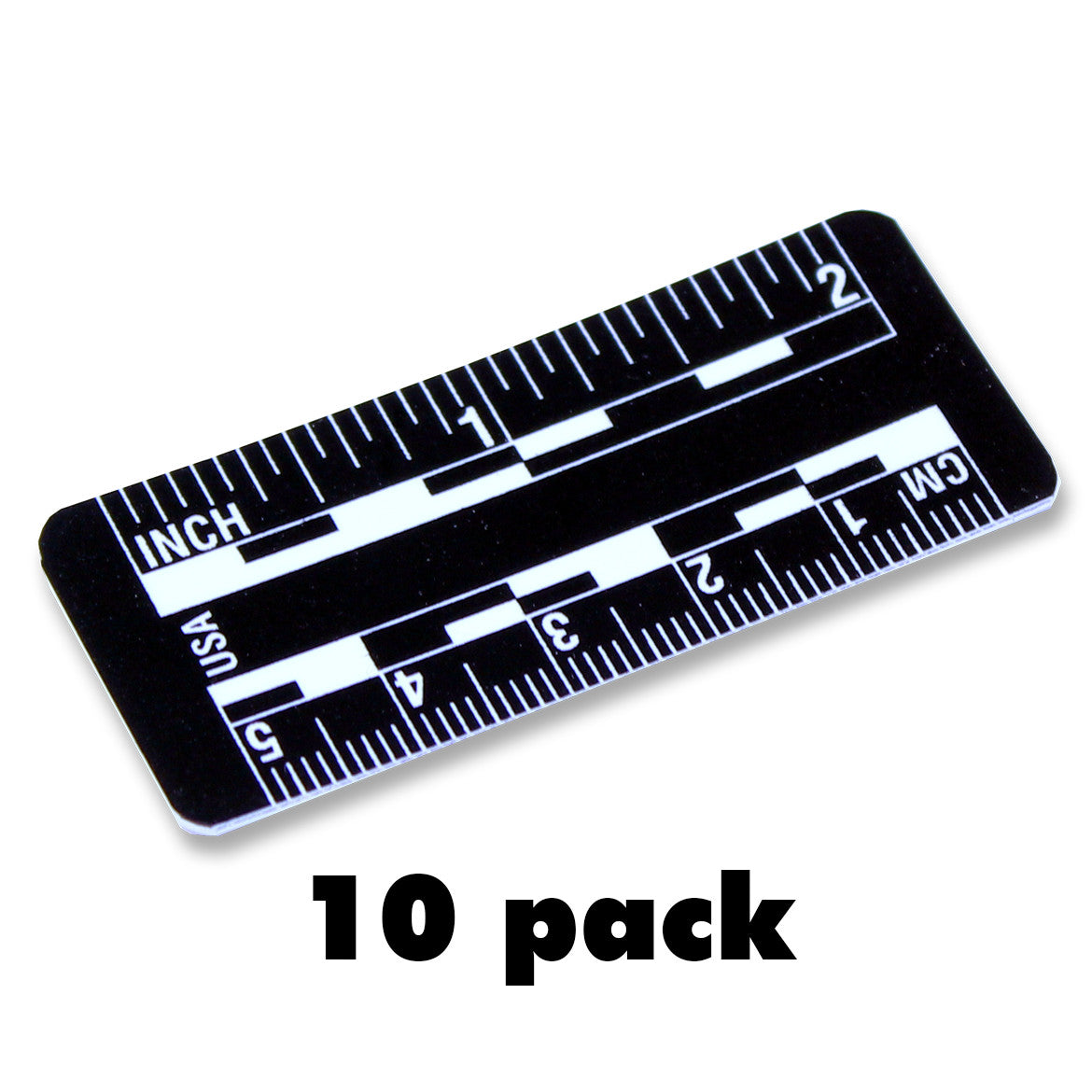 2" Long, Plastic - Reads Fractional and Metric - Packs of 10 image