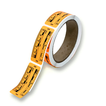 2 Inches / 5cm Long - 200 Rulers per Roll - Fluorescent Orange image
