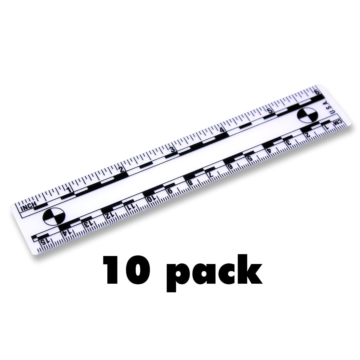 6" Long, Plastic - Reads Fractional and Metric - Packs of 10 image