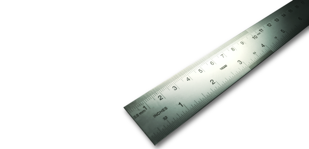 0.5 ” Wide – “1/2FMW” – Fractional/Metric Adhesive Metal Ruler – 1/16″ and  1mm Graduations – Oregon Rule Co.
