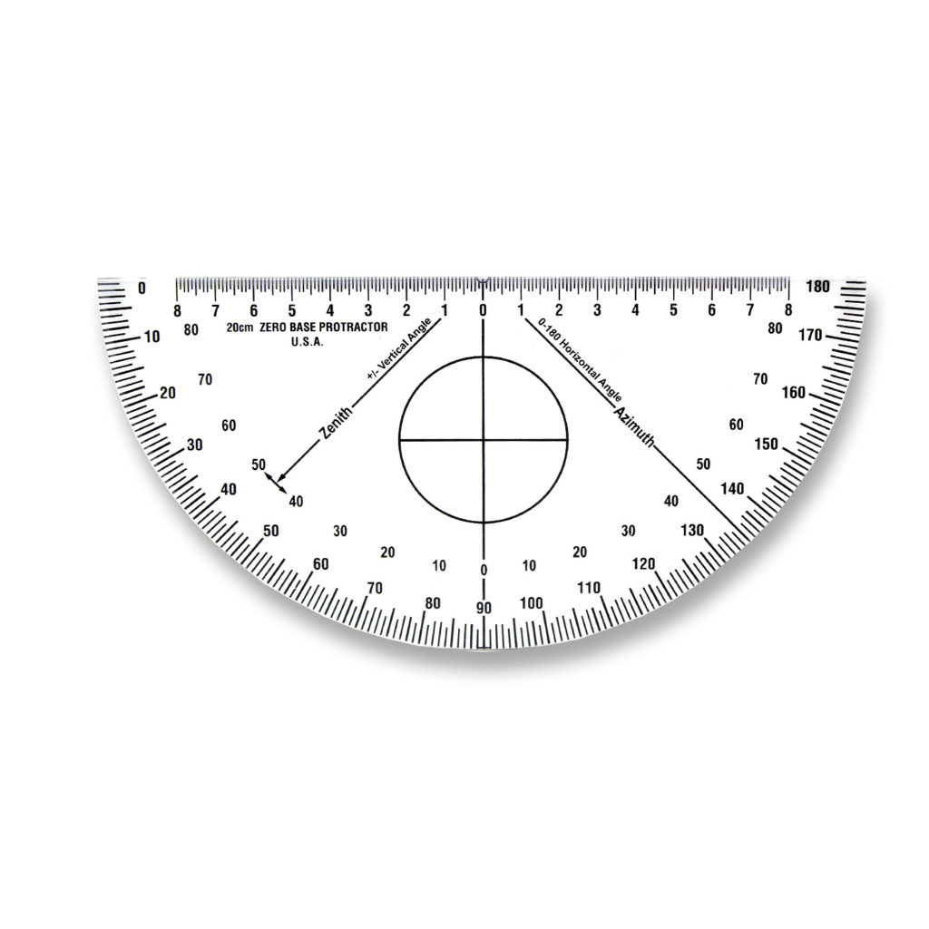 Clear Semi Circle Protractors Oregon Rule Co.